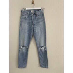 Citizens of Humanity Distressed Liya High Rise Classic Fit Crop Jeans Size 22